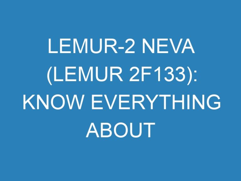 Lemur-2 Neva (Lemur 2F133): Know Everything About Lemur 2F133
